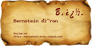 Bernstein Áron névjegykártya